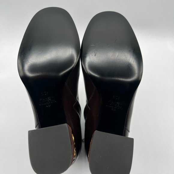 Valentino Garavani VLogo Heritage Leather VLogo-Heel Booties Made in Italy Sz 40 - Picture 11 of 14